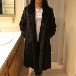 Vintage Mid Calf Length Mink Fur Coat